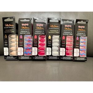Sally Hansen 6 Sets of Almond Shaped Press On Nails New